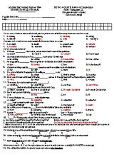 3 Đề thi học kỳ II môn tiếng Anh Lớp 11 - Năm học 2018-2019 - Trường THPT Lê Hữu Trác (Có đáp án)